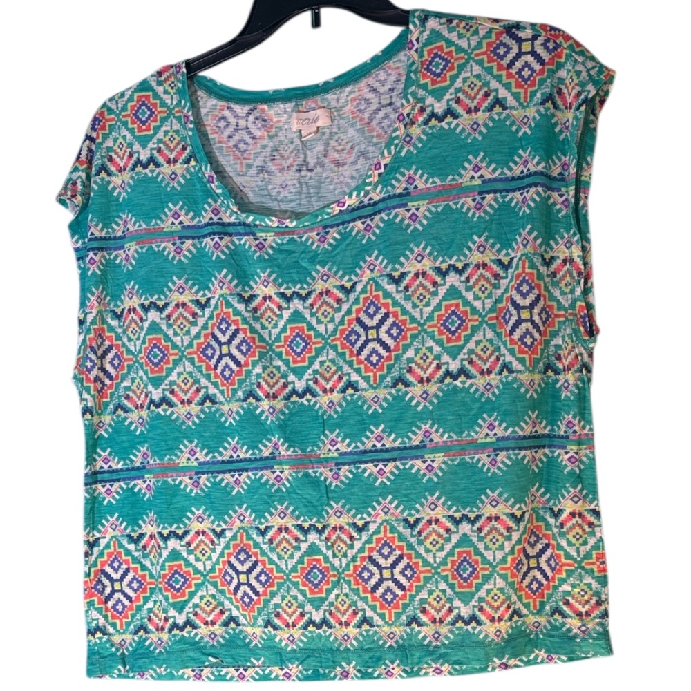 Aerie Multicolor Geometric Crop Top